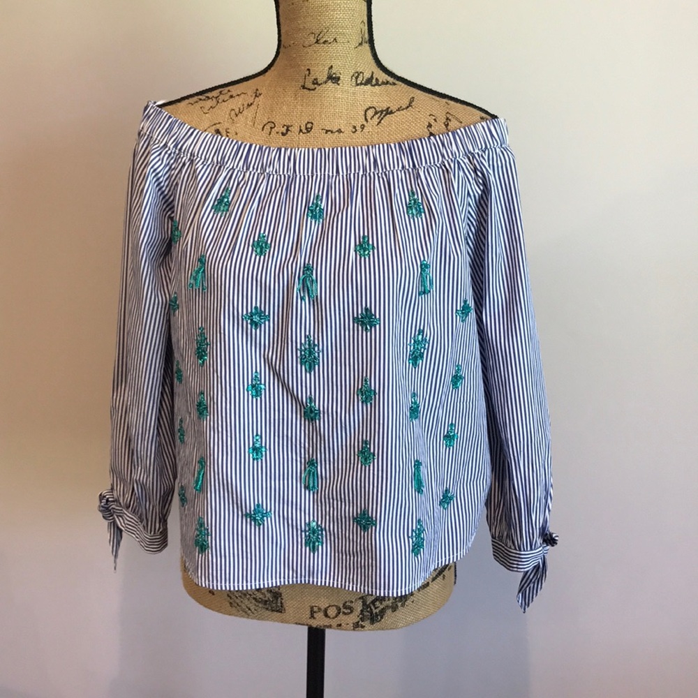 J. Crew Embellished Top
